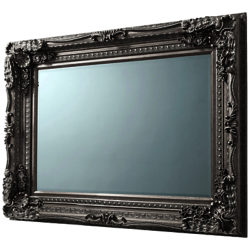 Carved Louis Mirror, Cream, 120 x 89.5cm Silver